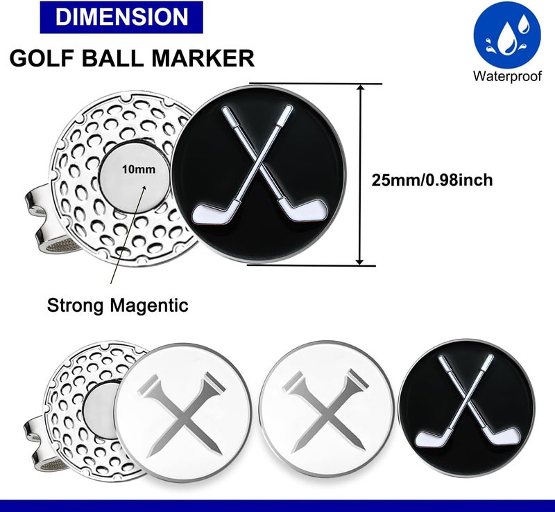 Adhere Golf Ball Markers Personlized Logo Enamel with A Strong Magnetic Hat Clips A Premium Golf Gifts for Golfer - Image 2